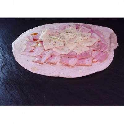 Hirugihar eta gazta pizza